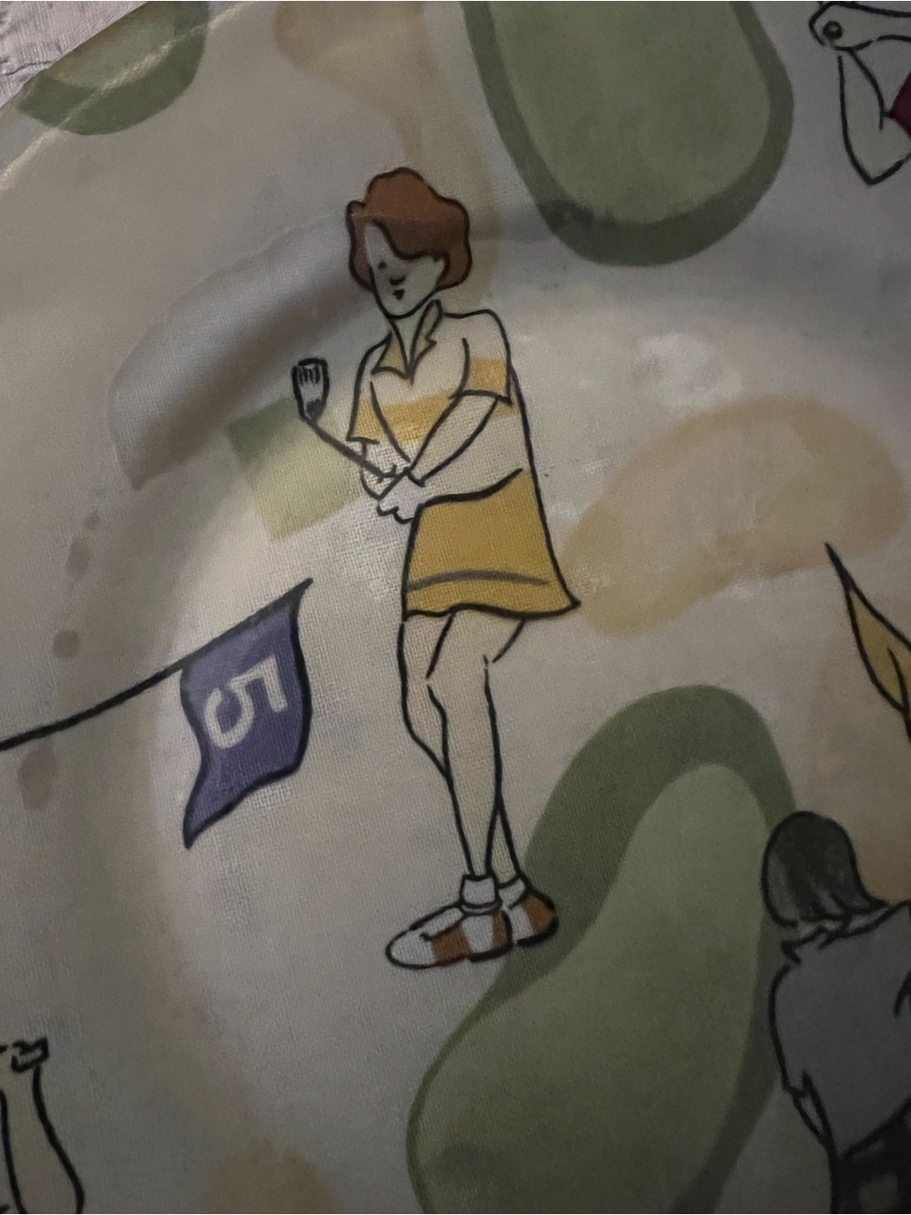 Vintage Golfers Decorative Glass Plate 8” Golf Course Scene
